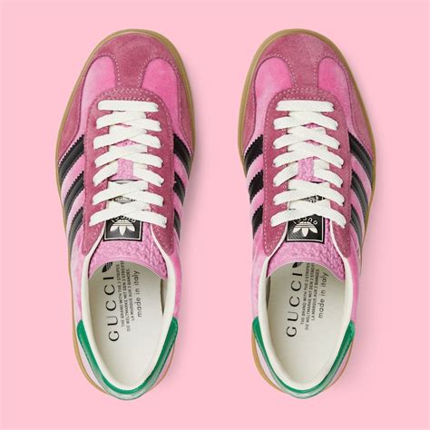 gucci adidas pink shoes